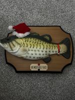 Gemmy Big Mouth Billy Bass Singing Fish Santa Hat 1999 Christmas Edition