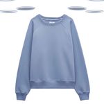 Ex Hush Women’s Sweatshirt Blue Long Sleeve Cotton Relaxed (Defect)