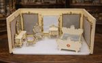 Vintage DOLLS HOUSE Doll Furniture Rococo Rudolf Szálasi Handmade Salon Furniture