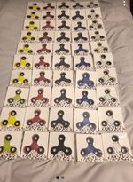 50 Bulk Lot Boxed Tri Fidget Hand Spinners Multicolour Special Needs/Autism