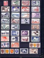 France Stamp Complete Year 1954, 40 New Stamps XX TTB, Value: 323€!