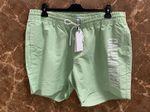 New Calvin Klein 4XL Green Logo Swim Shorts Mesh Lined Drawstring Back Pocket