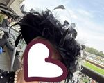 Handcrafted Black Feather Couture Hat – Fascinator / Headpiece – One of a Kind
