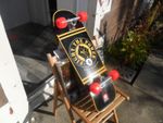 PUBLIC ENEMY COMPLETE CUSTOM POOL CRUISER with 1980'S TRANSMISSION ORANGE WHEELS