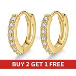 925 Sterling Silver CZ Crystal Tiny Small Huggie Hoop Earrings for Women 5-12mm