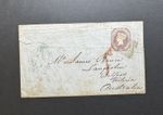 Great Britain 1854 6d Embossed SG58 cover to Australia 