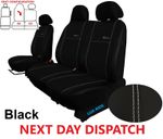 TAILORED FRONT SEAT COVERS For RENAULT TRAFIC 2014 - 2026 ARTIFICIAL LEATHER
