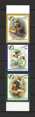 Jordan 2026, World Day for Safety & Health at Work, Tools, Full Set, MNH 8124