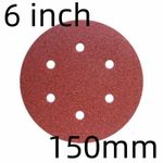 150mm SANDING DISCS 6 Hole Sandpaper 40 - 400 Grit Orbital Sander Pads 6 INCH UK