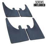 UNIVERSAL Car Rubber Black MUDFLAPS Mud Flaps SET of 4 Front & Rear TOP QUALITY