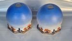 Two  vintage BCM HAILGLASS  British made Glass lampshades  Cattle Hailware