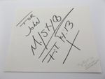 HAND SIGNED 7" x 6" AUTOGRAPH BOOK PAGE - MYSTYCO DE JUAREZ - SIN CARA IN WWE