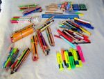 STATIONERY JOB LOT BUNDLE  -PENS-PENCILS ETC-HOME SCHOOL -CRAFTS-DRAWING