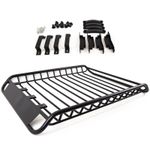 Fits Universal Full Basket Roof Rack Cargo Cage Heavy-Duty Steel Black