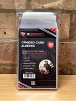 3D Protect PSA & ACE Graded Card Slab Sleeves 100 Pack 87x138mm Clear Resealable