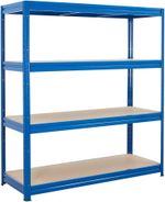 BiGDUG Heavy Duty Garage Shelving Unit - 177cm Height - 4 Tier Blue Shelves