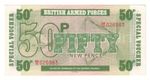 British Armed Forces 50p Special Voucher 6th Series UNC