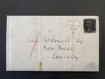 QV GB SG 1 1d Penny Black EG Wrapper/Cover Black Maltese Cross MX Inverary