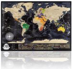 Personalized Scratch Travel Map - Scratch off World Map with Country Flags
