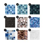 24X Mosaic Tile Stickers Peel and Stick Self Adhesive Kitchen Bathroom Decor