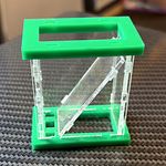 Clear Acrylic Spider Enclosure Terrarium Insect Keeper, Green Vented Lid