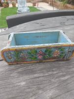 VINTAGE ORIGINAL RUSTIC INDIAN BRICK MOULD HAND PAINTED FOLK ART