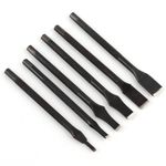 Japanese Black Slotted Straight Flat Tip Punch Cut Leather Craft Tool Accessory