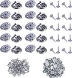 Lapel Pin Brooch Backs - Silver Plated - Badge Backs Butterfly Clutch - 50pcs