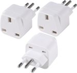 1/3Pack UK to BRAZIL Plug Adapters Brazil Power Converter Grounded Universal