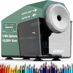 Electric Pencil Sharpener, Fast & Hands-Free, 10,000+ Uses, 5 Nibs, Fully Automa