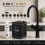 Black 3 Or 4 in 1 Instant Hot Water Boiling Kitchen Tap, Tank And Filter-U Spout