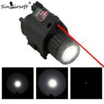 Tactical LED Flashlight Red Green Dot Laser Sight Torch For Airsoft Rail Pistol