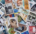 100 assorted British stamps on paper old modern recent job lot bundle art crafts