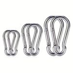 M5-M14 Heavy Duty 304 Stainless Steel Carabiner Clip, Snap Spring Hook Clips