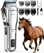 Cordless Horse Clippers,Ultra Quiet Heavy Duty Horse Clipper,Lightweight Horse T