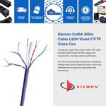 Siemon Ethernet Network Cable Cat6A LS0H F/FTP Violet 305m