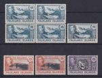 Falkland Islands GV1 1938 Higher Value Stamps to £1 MM Plus Shades. Cat app £750
