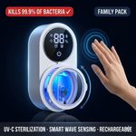 UV Toothbrush Sanitizer Smart Wave Sensing UVC Sterilizer Rechargeable Bathroom