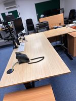 Jarvis Electric Stand Up Corner Desk Workstation |Black Frame