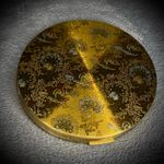 Powder Compact - Chinoiserie Design - Enamel - Gold Tone - 1950s - Vintage