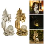Angel Sculpture Angel Ornament Flowers Fairy Angel Statue
