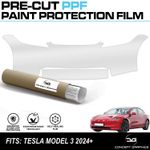 Front Bumper Stone Guard Kit PPF Paint Protection Film For Tesla Model 3 24+
