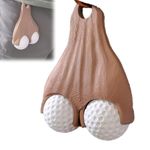 Portable Golf Ball Testicle Sac Holder Funny Golf Ball Holder Pouch Sack