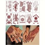 Eid Henna Mehndi Stickers Tattoos Waterproof Temporary Body Art Sticker Sets
