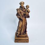 Vintage Saint Anthony Statue 16cm Religious San Antonio Figure Catholic Ornament