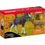Schleich Moose Mother and Calf Figure Set 42603 Wild Life  Collectable Ages 3+