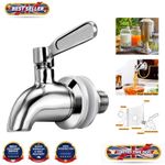 Versatile Stainless Steel Spigot for Quick Flow in Sun Tea & Cold Coffee Makers