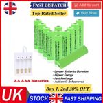 12X AA AAA Rechargeable Solar Light Batteries 600mAh 400mAh 300mAh NiMH 1.2V UK