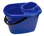 Hygiene Socket Mop Bucket and Wringer 12 Litre Blue - Abbey - WQ12BU