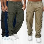 Mens Cargo Combat Trousers Military Casual Work Pants Multi Pockets All Sizes